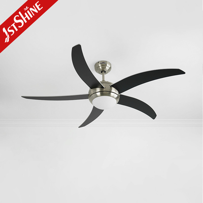 Indoor 52 Inch Remote Control Modern LED Ceiling Fan 5 Plywood Blades
