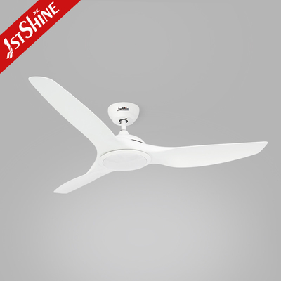 ROHS 52 Inch White Low Noise Large Airflow Ceiling Fan Led Five Speeds Remote Control