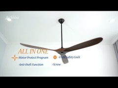 70 pollici 3 di ventilatore da soffitto di legno solido con il motore calmo telecomandato di CC