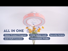 Ventilatore da soffitto a livello con il tema dei bambini, motore di rosa del ventilatore da soffitto del supporto LED di CC
