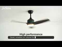 Ventilatore di soffitto a LED a distanza 42 pollici Dc motore blade di plastica nera risparmio energetico