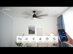 Grandi ventilatori di soffitto, luci a 6 Abs, lame moderne, nero, alto volume d'aria