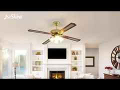 35W Decorative soffitto tradizionale ventilatore tirare catena 4 lame di MDF per camera da letto