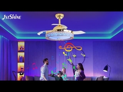 Cambiamento di colore 3000K Ventilatore di soffitto retrattile Luce per camera da letto dell' hotel