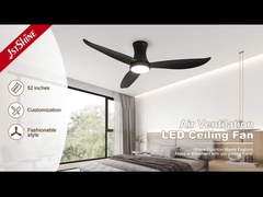 Ventilatore di soffitto a LED nero con telecomando a bassa tensione ad alta velocità