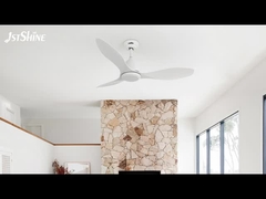 Ventilatore di soffitto a controllo remoto a risparmio energetico con 3 lame di plastica in colore bianco
