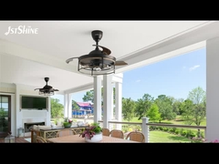 42 pollici casa di campagna E27 Moderno LED ventilatore di soffitto invisibile lampadina retrattile ventilatore di soffitto luci