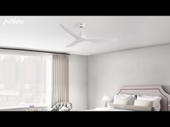 Ventilatore di soffitto di plastica senza luce Ventilatore di motore moderno bianco DC