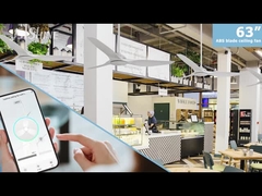 Ventilatore di soffitto bianco con motore a c.c. a controllo remoto 3 lame di plastica