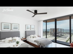 Ventilatore di soffitto in legno scuro con motore a corrente continua silenzioso ad alta velocità