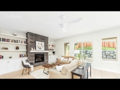 Ventilatore da soffitto bianco da 52 pollici con luce a LED dimmabile e motore a corrente continua a controllo remoto