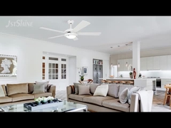 Ventilatore da soffitto bianco da 52 pollici con luce a LED e catena di trascinamento 1stShine