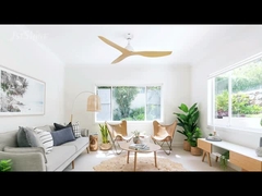 Ventilatore di soffitto a corrente continua moderno da 52 pollici con lame in legno ABS