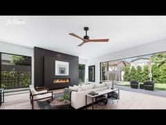 Ventilatore da soffitto in legno massello da 52'' Eleganza naturale con potente motore DC