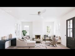 Ventilatore da soffitto moderno 48'' con pale in plastica, motore DC, modello a doppia funzione con kit luce opzionale