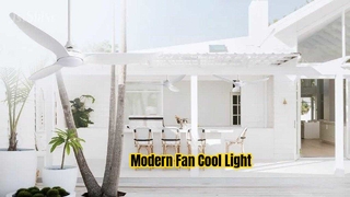 Ventilatore da soffitto moderno bianco da 52 pollici a luce LED