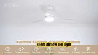 Luce LED moderna per ventilatore da soffitto bianco da 52 pollici