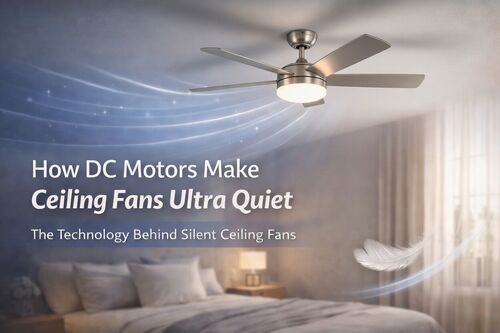 Ultime notizie aziendali su In che modo i motori CC rendono silenziosi i ventilatori da soffitto: la tecnologia alla base dei ventilatori da soffitto silenziosi