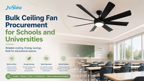 Ultime notizie aziendali su Approvvigionamento di ventilatori da soffitto in grandi quantità per scuole e università
