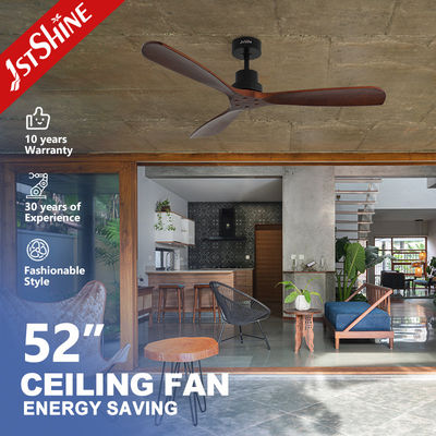 Buon prezzo Ventilatore da soffitto in legno decorativo da 52 pollici con telecomando a 5 velocità in linea