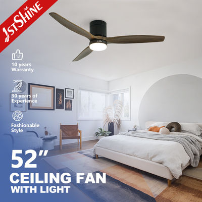 Buon prezzo Ventilatore da soffitto a 3 pale in legno naturale a basso profilo da 52 pollici con luce a led in linea