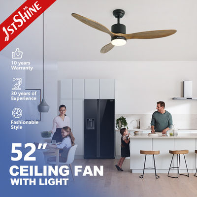 Buon prezzo Un ventilatore da soffitto di legno solido di 3 pale decorativo con o senza 2 leggeri in 1 in linea