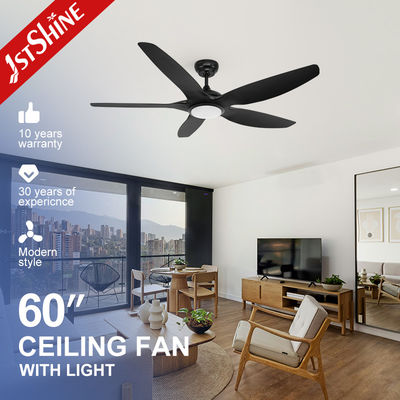 Buon prezzo Ventilatore di soffitto moderno nero con luce a LED 5 ABS in linea