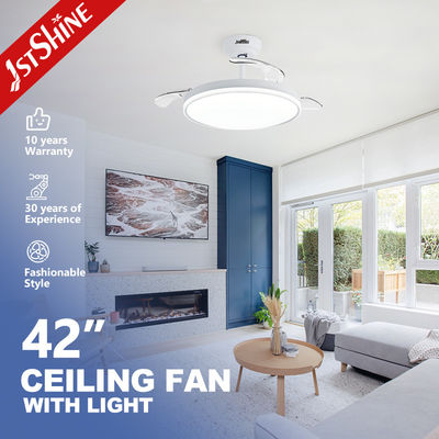 Buon prezzo Luce astuta ritrattabile del ventilatore da soffitto del LED, luce calma del fan del motore di CC in linea