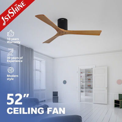 Buon prezzo Legno massello lame finitura nera montaggio a scarico ventilatore di soffitto decorativo con basso rumore e tipo di interruttore a controllo remoto in linea