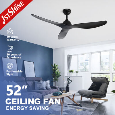 Buon prezzo 52 pollici basso rumore risparmio energetico DC motore ventilatore di soffitto di plastica senza luce moderno in linea