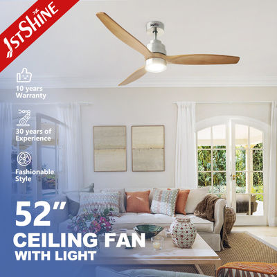 Buon prezzo 52in in legno massello Remote Control Smart App Control Wifi Led Ceiling Fan Con Luce in linea