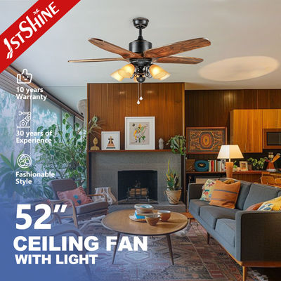 Buon prezzo Ventilatore da soffitto economizzatore d'energia del commutatore di tirata dell'OEM con 5 pale di legno in linea