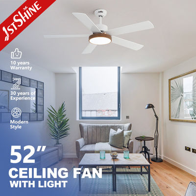 Buon prezzo LED Smart Ceiling Fan Light Finish Bianco 5 MDF Lame Alta Velocità in linea