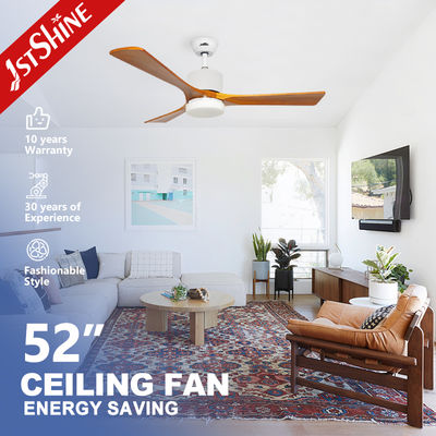 Qualità Ventilatore da soffitto in legno massello da 42" / 52" / 60" con motore DC e telecomando a 6 velocità per Smart Home Fabbrica
