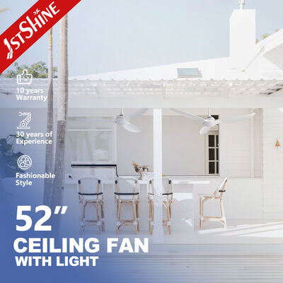 Buon prezzo Ventilatore di soffitto moderno da 52 pollici con lame ABS e luce LED integrata in linea