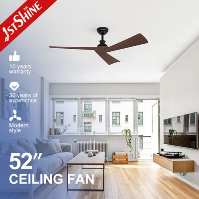 Buon prezzo Ventilatore di soffitto da 52 pollici con lame di legno scuro e telecomando a 6 velocità in linea