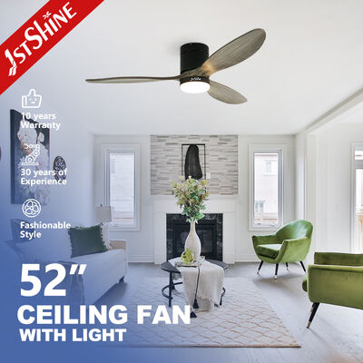 Buon prezzo Basso rumore ventilatore di soffitto in legno massello da 52 pollici con luce a LED in linea