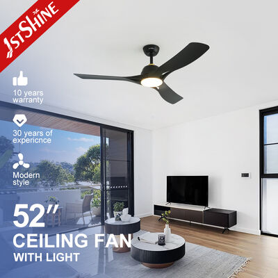 Buon prezzo Ventilatore da soffitto intelligente da 52 pollici con motore CC a luce LED e 3 pale in ABS per interni moderni In linea