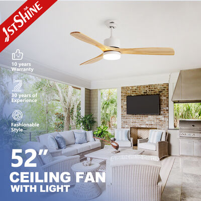 Buon prezzo Ventilatore da soffitto decorativo da 52 pollici con pale in legno massello e motore DC a risparmio energetico In linea