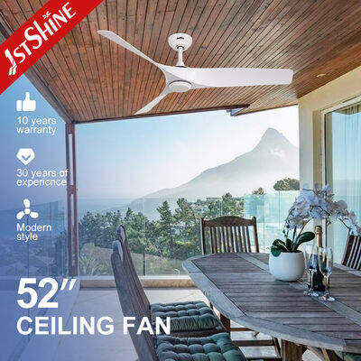 Buon prezzo Ventilatore da soffitto moderno bianco da 52 pollici con motore DC silenzioso e 3 pale in ABS In linea